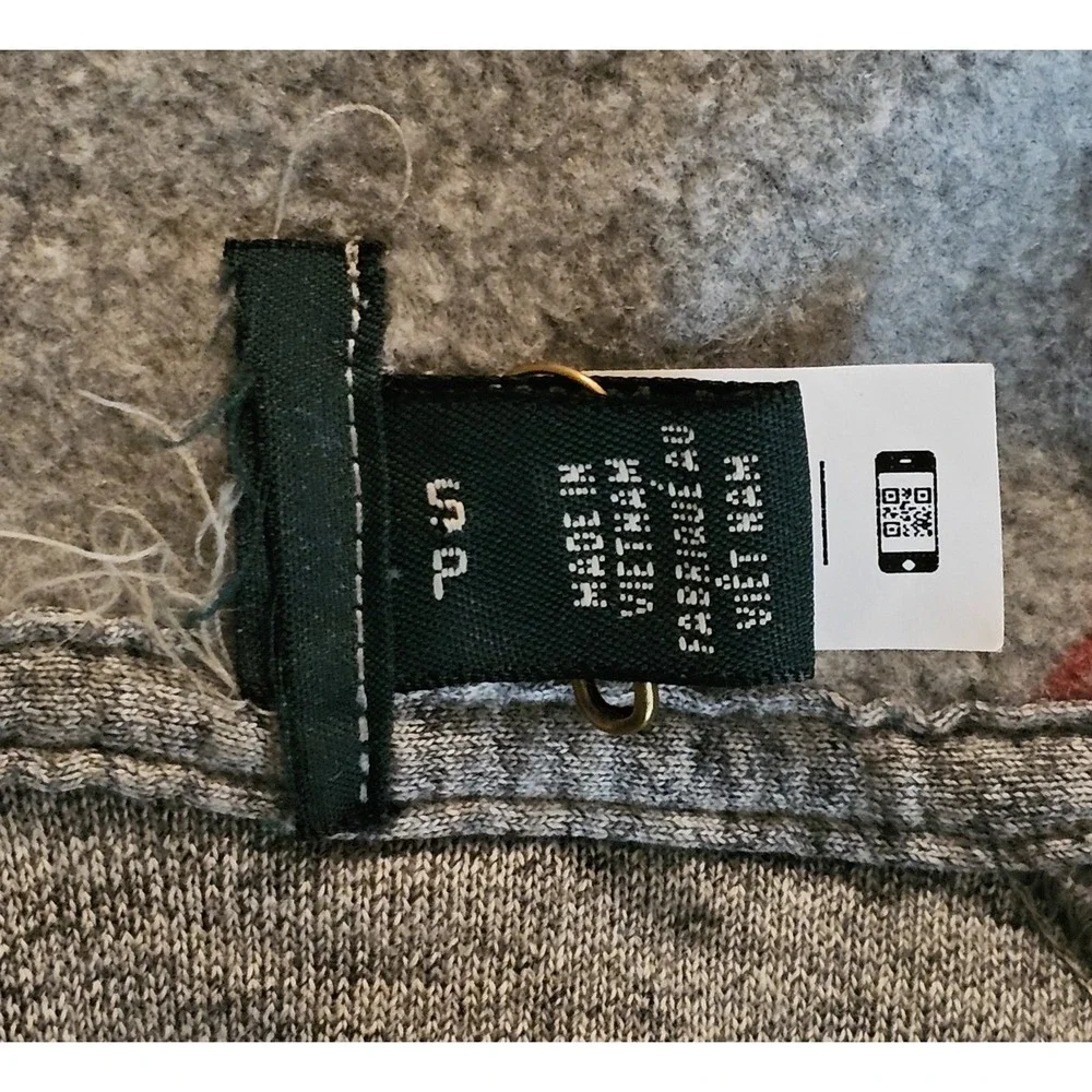 Polo Country Ralph Lauren Brushed Fleece Outdoor Grey Hoodie‎ Sweater Small